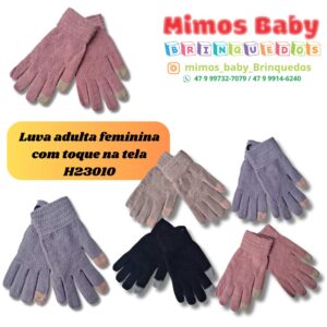 Luva adulta feminina com toque na tela H23010