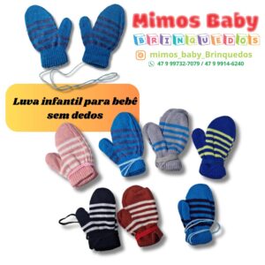 Luva infantil para bebê sem dedos
