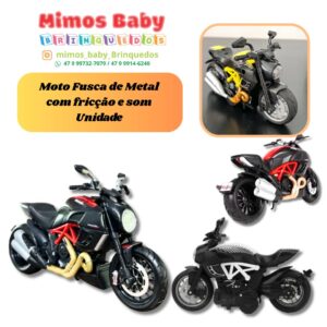 Moto Fusca de Metal com fricção e som Unidade