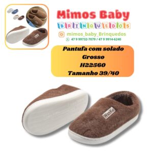 Pantufa com solado Grosso H22560  Tamanho 39/40